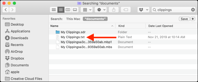 ALT текст: Открытие файла My Clippings.txt в текстовом редакторе на компьютере