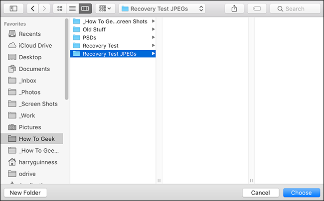 Выбор места для сохранения