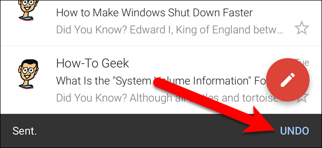 Как отменить отправку письма в Gmail для iOS