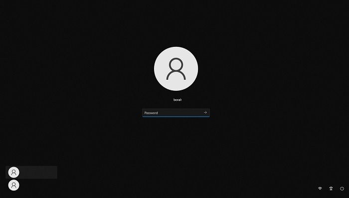 Экран блокировки после удаления аккаунтов