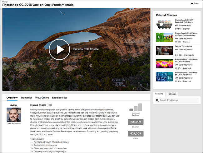 Обложка курса по Photoshop от LinkedIn Learning