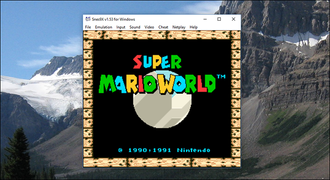 Snes9X запустил ROM: игра на экране эмулятора