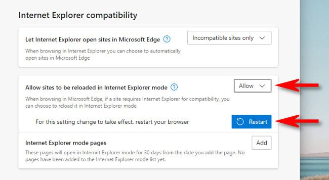 Выберите 'Разрешить', затем нажмите 'Перезапустить'