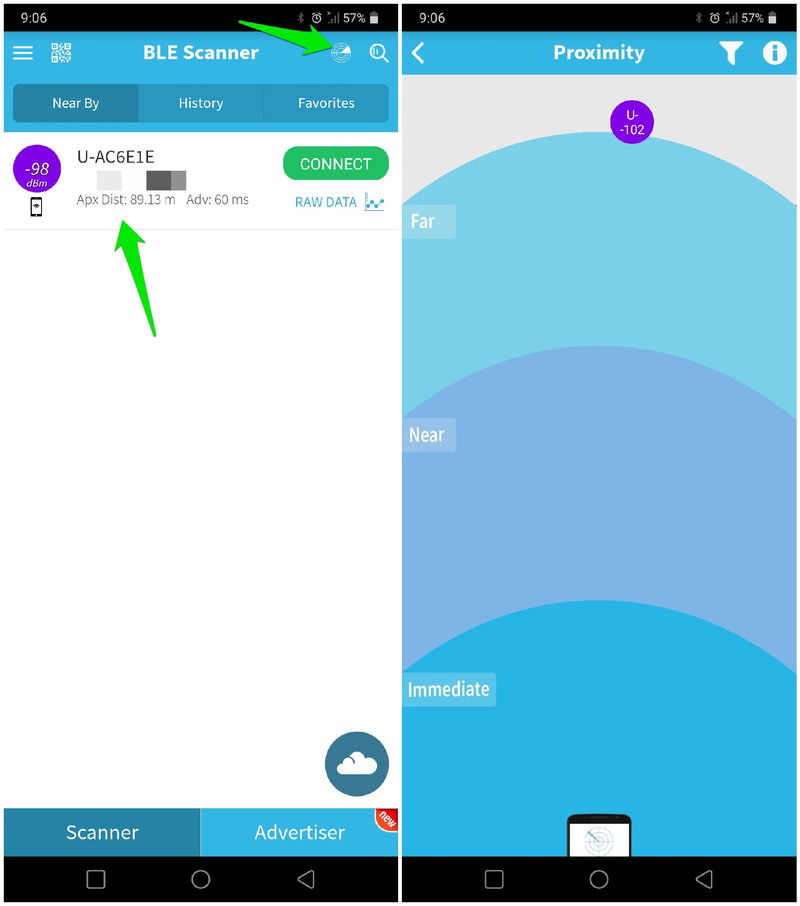 BLE Scanner отслеживает потерянное Bluetooth‑устройство