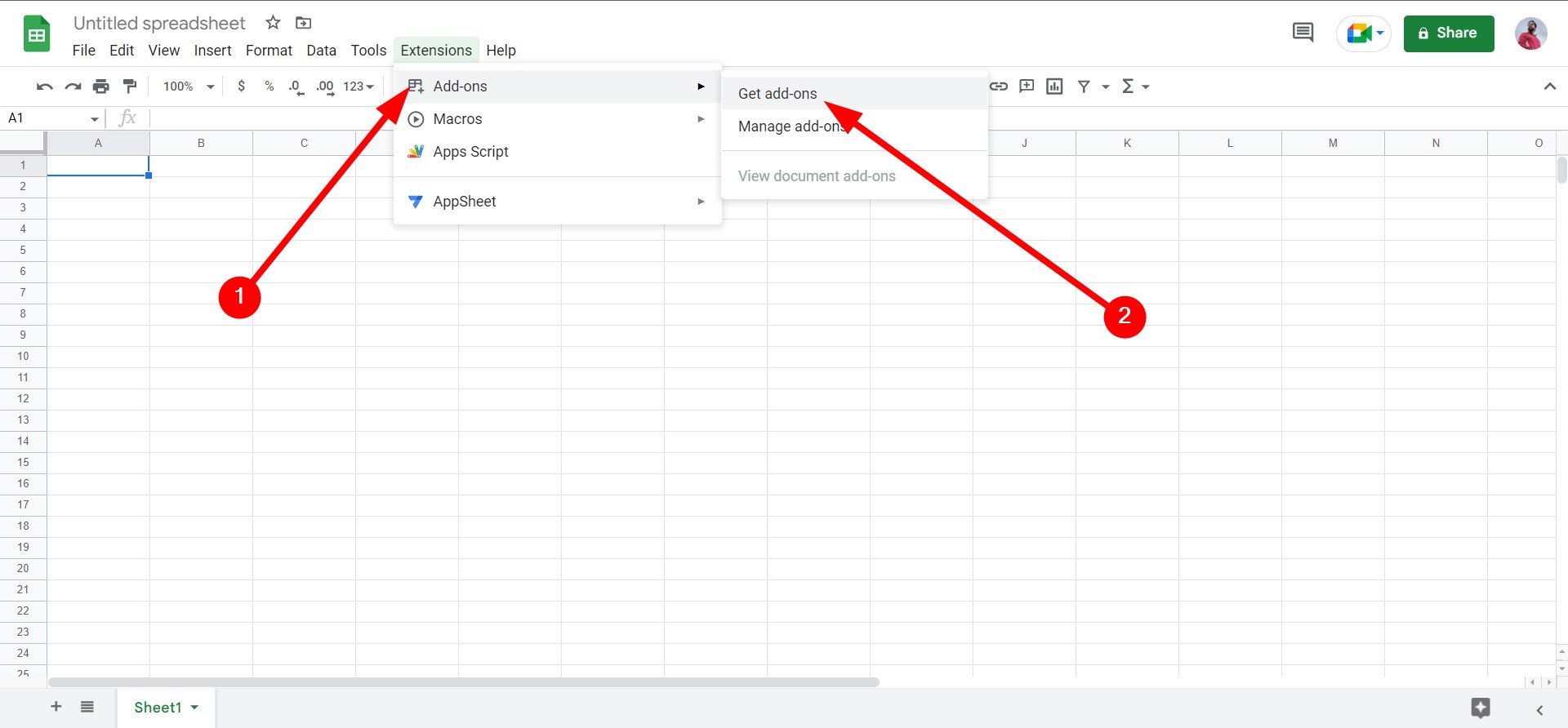 Окно магазина дополнений Google Workspace — Get Add-ons