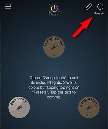 Сохранение пресета в iConnectHue