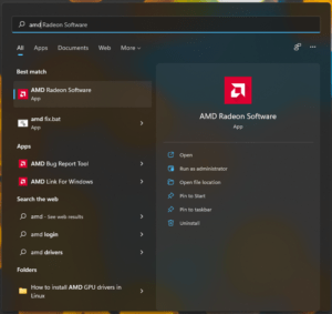 Откройте контроллер AMD