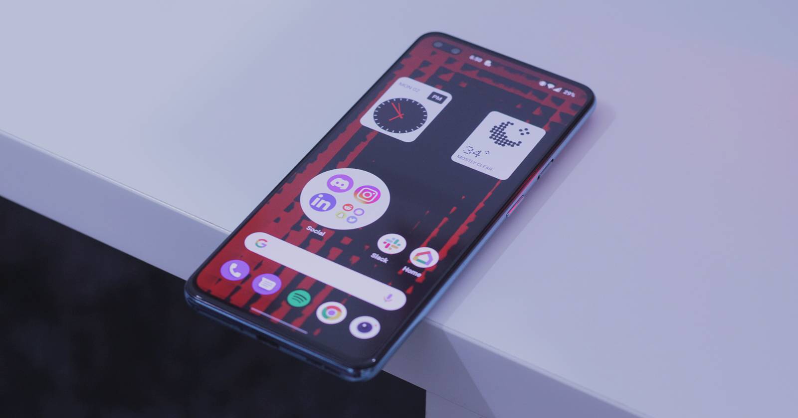 Тема Nothing Launcher на телефоне OnePlus
