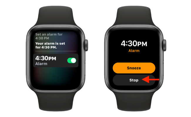 Ответ Siri о созданном будильнике на Apple Watch
