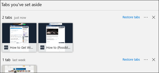 Отложить вкладки в Microsoft Edge — как использовать