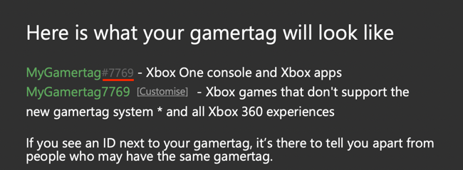 Xbox Gamertag random numbers