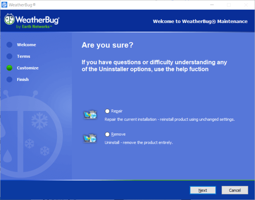 Инсталлятор WeatherBug для Windows 10 — установка виджета температуры на панели задач