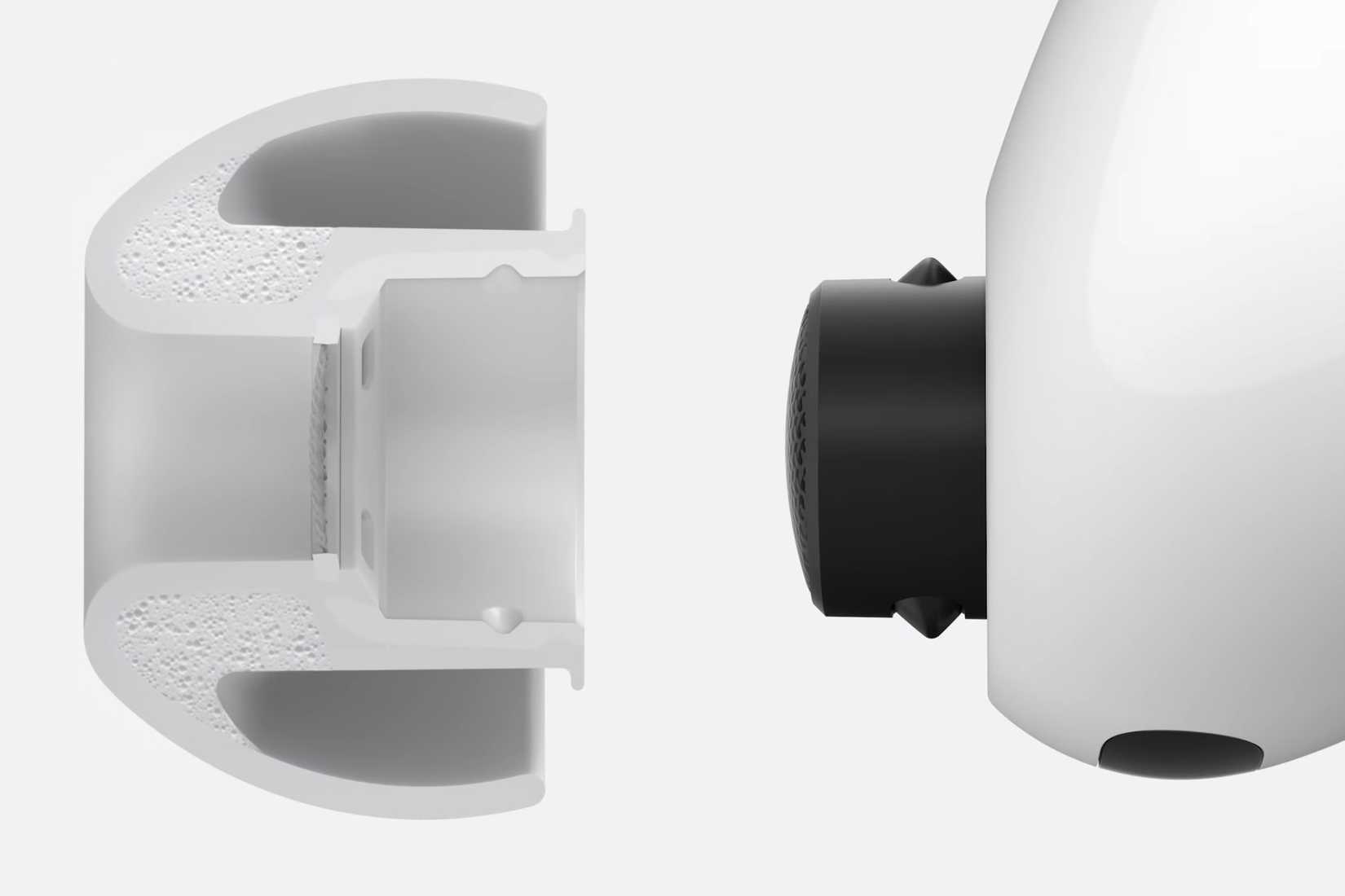 Микросферный слой с поролоном, улучшающий шумоподавление AirPods Pro 3.