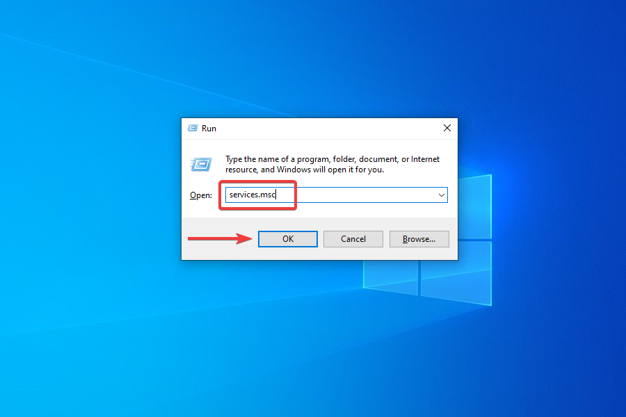 Запустить Службы
