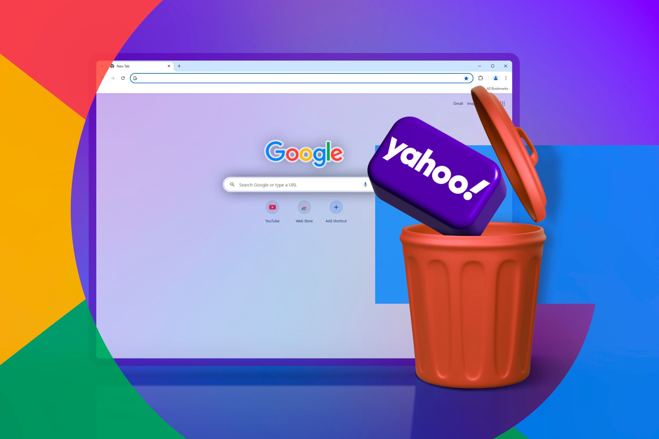 Удалить Yahoo из Chrome и защитить поиск