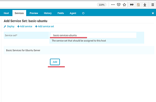 Выбор ServiceSet