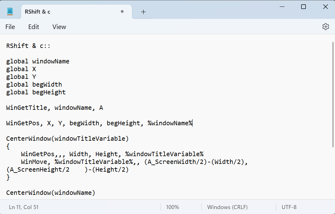 скрипт AutoHotkey