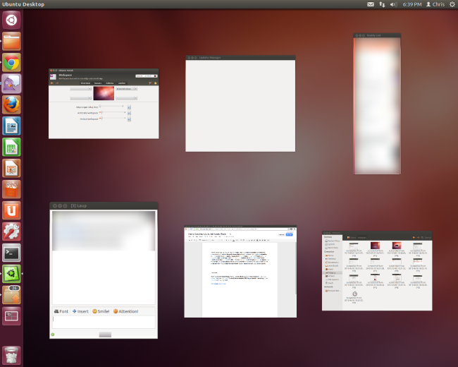 Пример режима Show Windows для выбора открытых окон