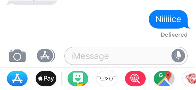 Интерфейс iMessage с приложением Apple Pay Cash