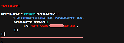 Конфигурация parsoidConfig.setMwApi