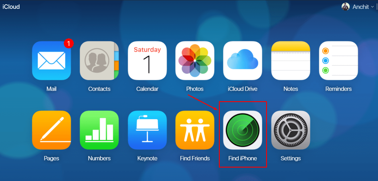 Иконка Find My в iCloud