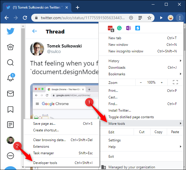 Вкладка Консоль в инструментах разработчика