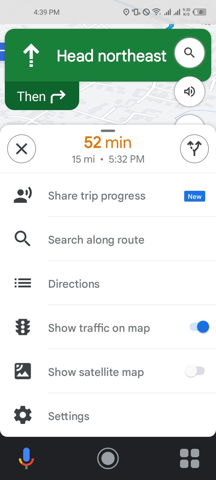 Интерфейс режима вождения