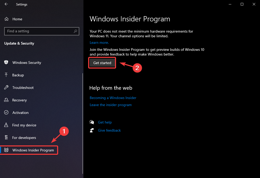 Программа предварительной оценки Windows