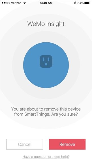 Скриншот: возвращение к списку устройств после удаления
