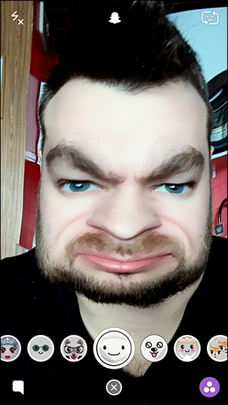 Пример маски с изменением лица и оформлением снимка