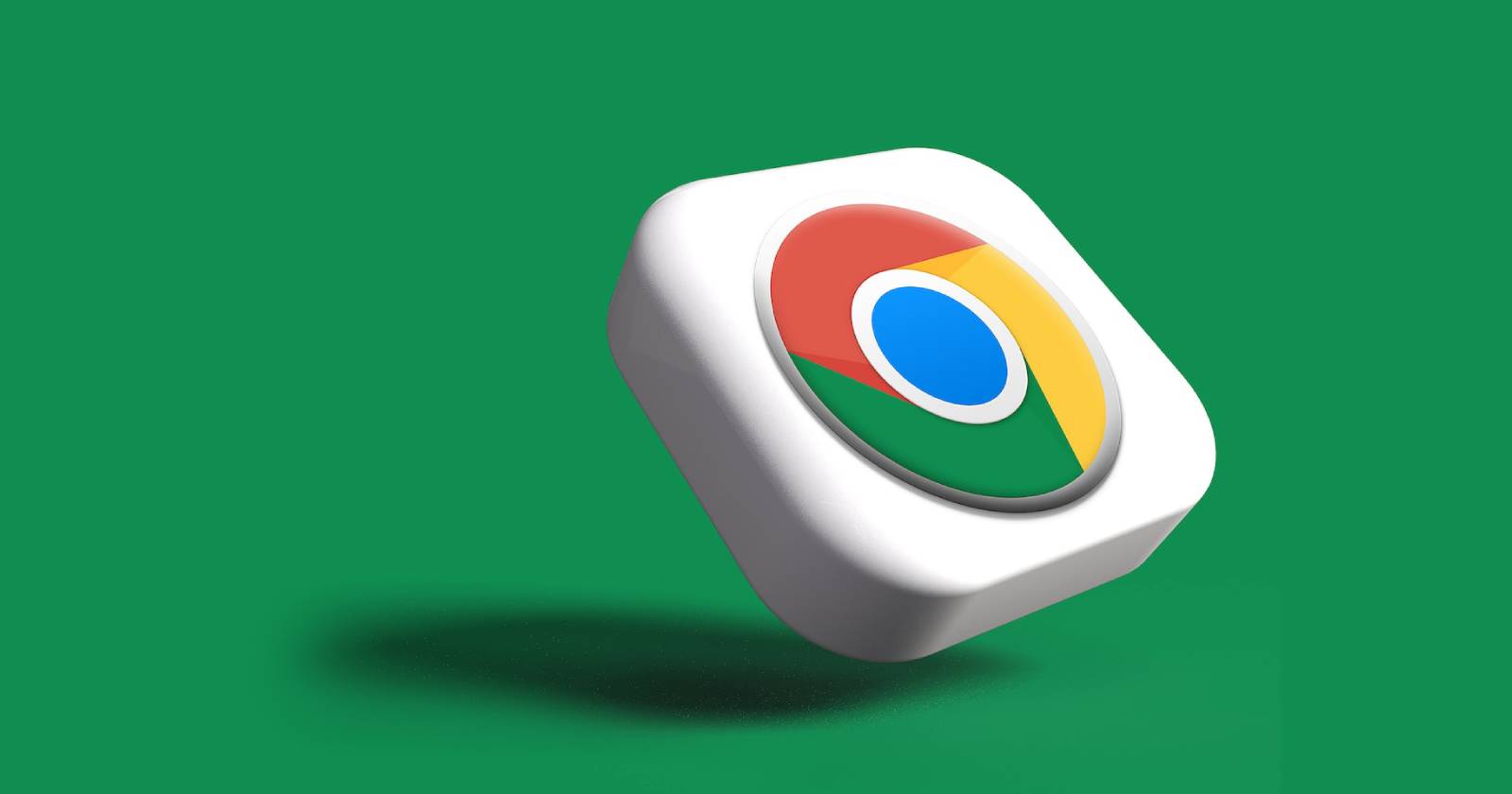 Логотип Google Chrome на зелёном фоне