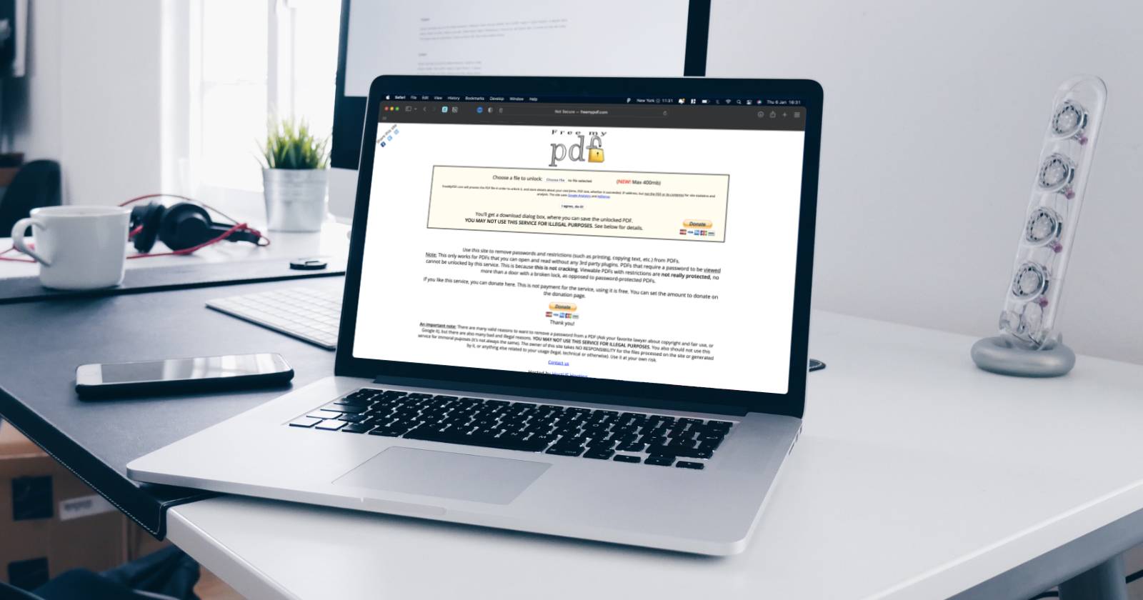 FreeMyPDF — снять пароль и ограничения с PDF
