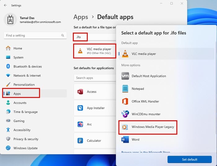 Выбор приложения для .ifo