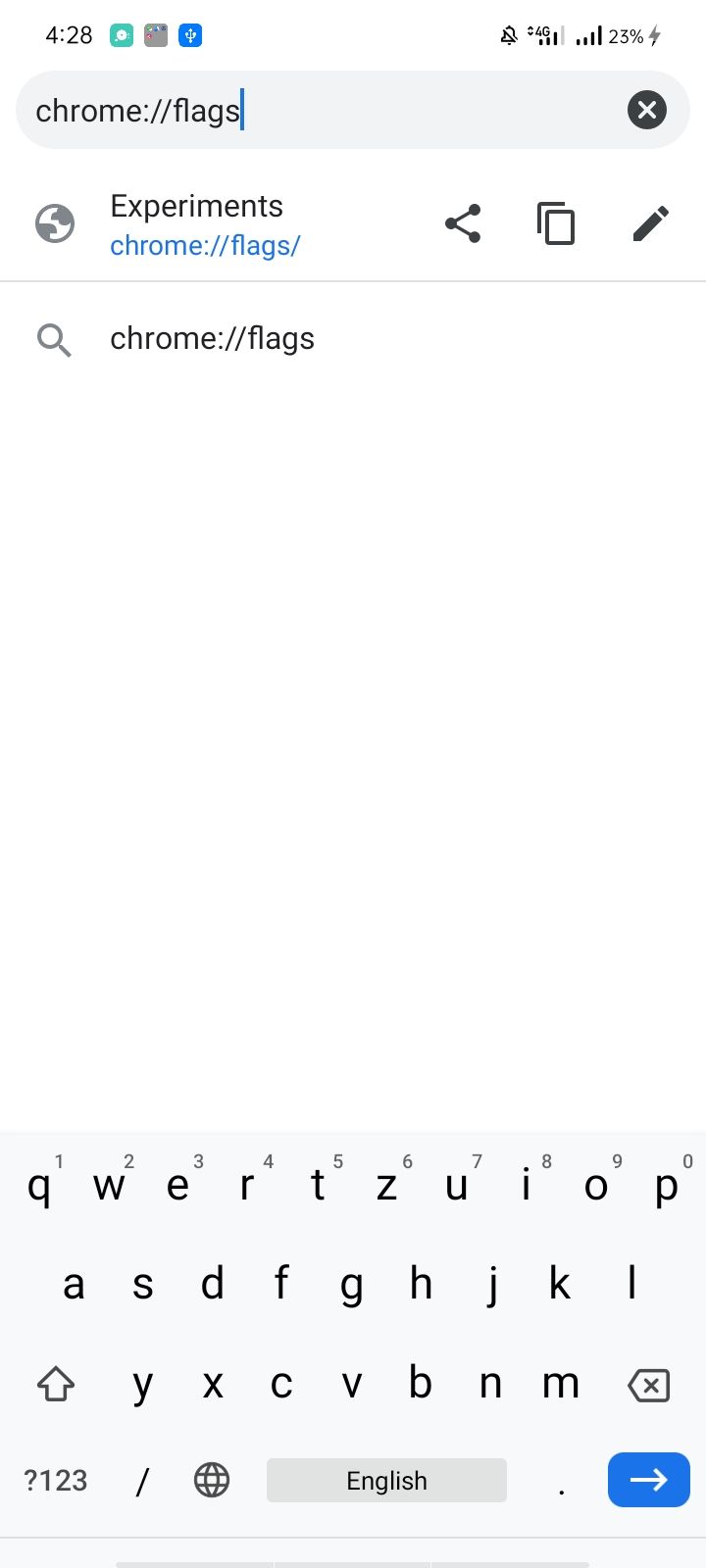 Поиск флагов Chrome в адресной строке