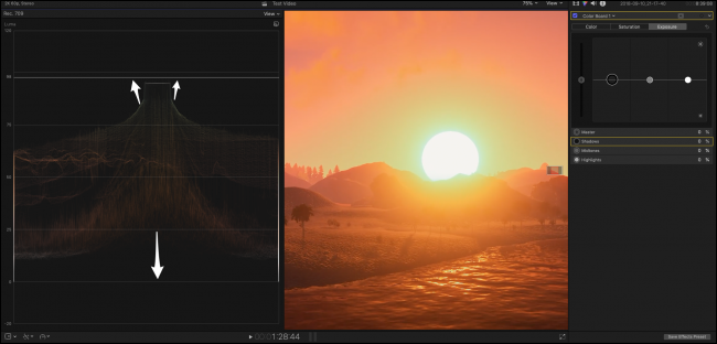 Luma Waveform и уровни