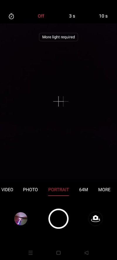 Выбор времени таймера: 3, 5 или 10 секунд