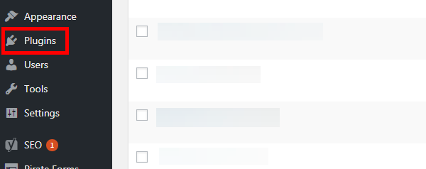 Панель управления WordPress — раздел Плагины