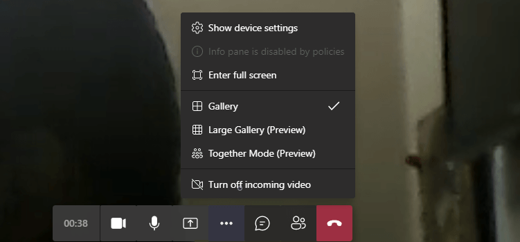 Троеточие в нижней панели веб-версии Teams