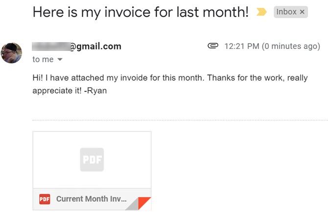 automated invoice email