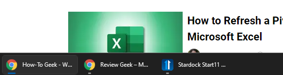 Ungrouped Chrome windows.
