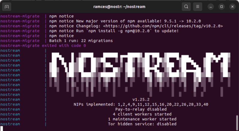 Nostream Relay на Ubuntu — руководство