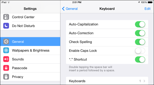 Отключение Caps Lock на iOS: параметр в системных настройках клавиатуры
