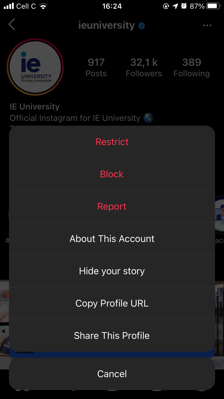 block ad account