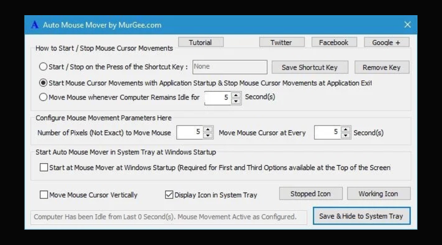 Auto Mouse Mover демонстрация