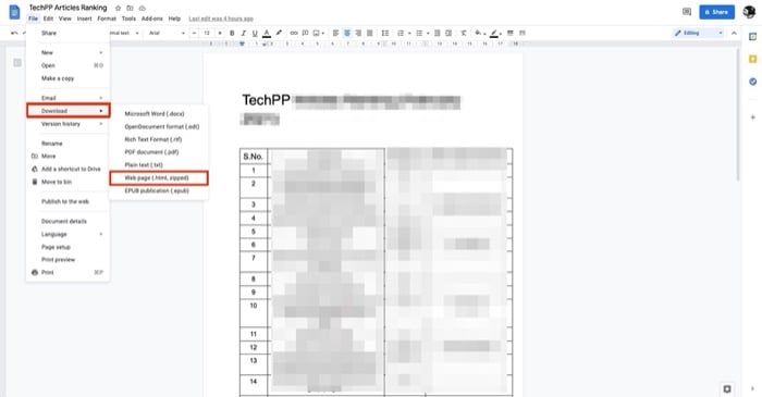 Импорт HTML в Google Sheets