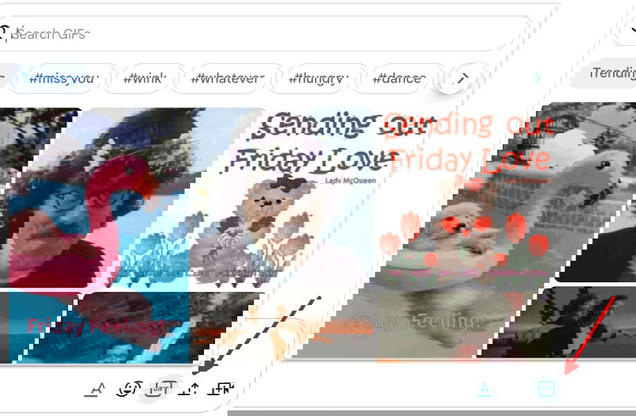 Поиск и вставка GIF в сообщениях Spaces