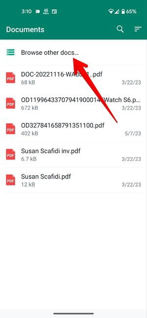 Поиск видео в документах Android