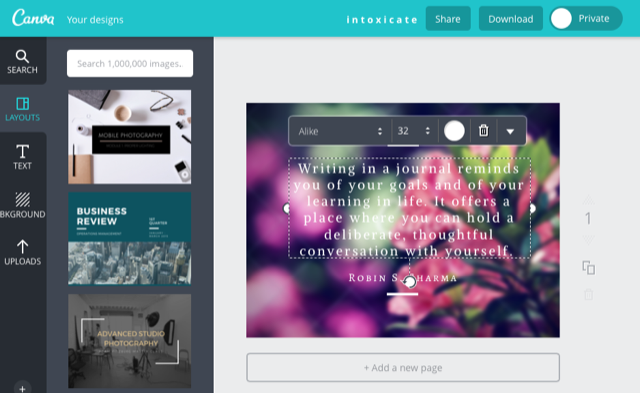 Canva для графики и макетов