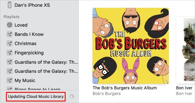 Обновление облачной библиотеки в Apple Music