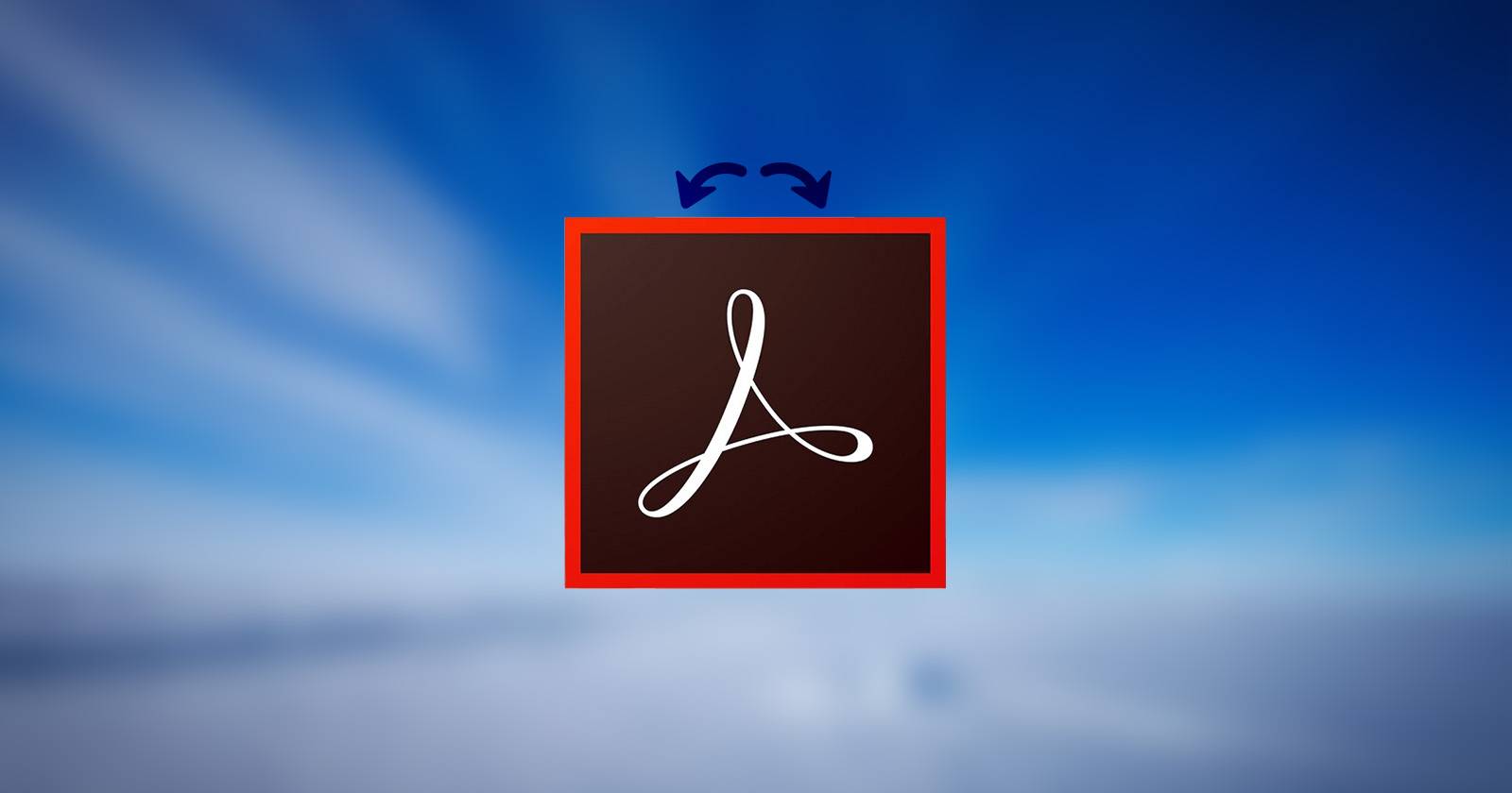 Логотип Adobe Acrobat на фоне
